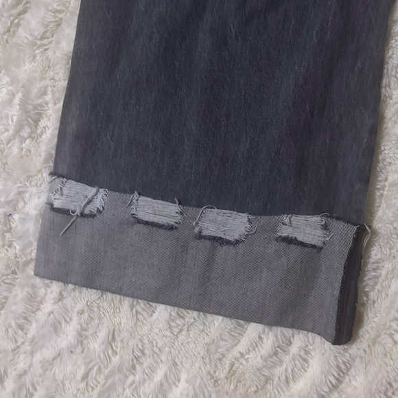 ALICE + OLIVIA Women’s Distressed High Waist Raw Cuffed Boyfriend Jeans - Picture 9 of 16